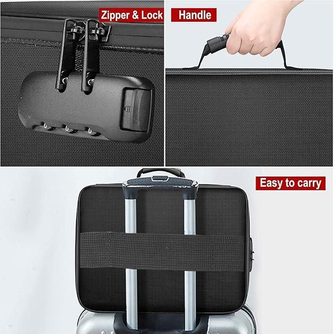 Travel-Friendly Waterproof Document Bag with Password Lock