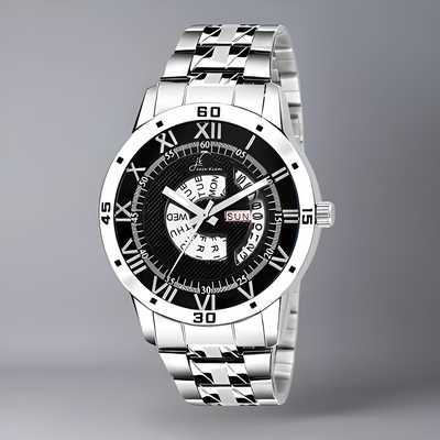 Stylish Stainless Steel Analog Watch for Men with Round Dial