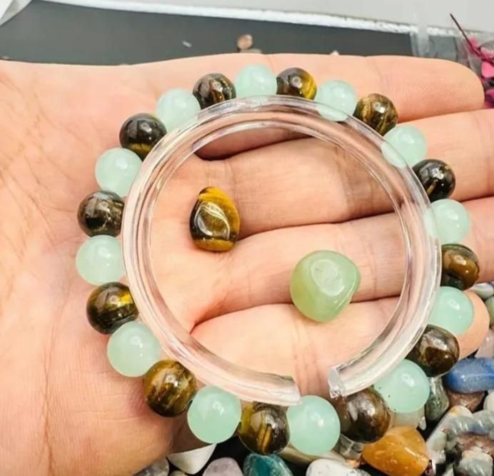 Natural Jade Round Beads Bracelet – Elegant Crystal Bracelets for Women Combo