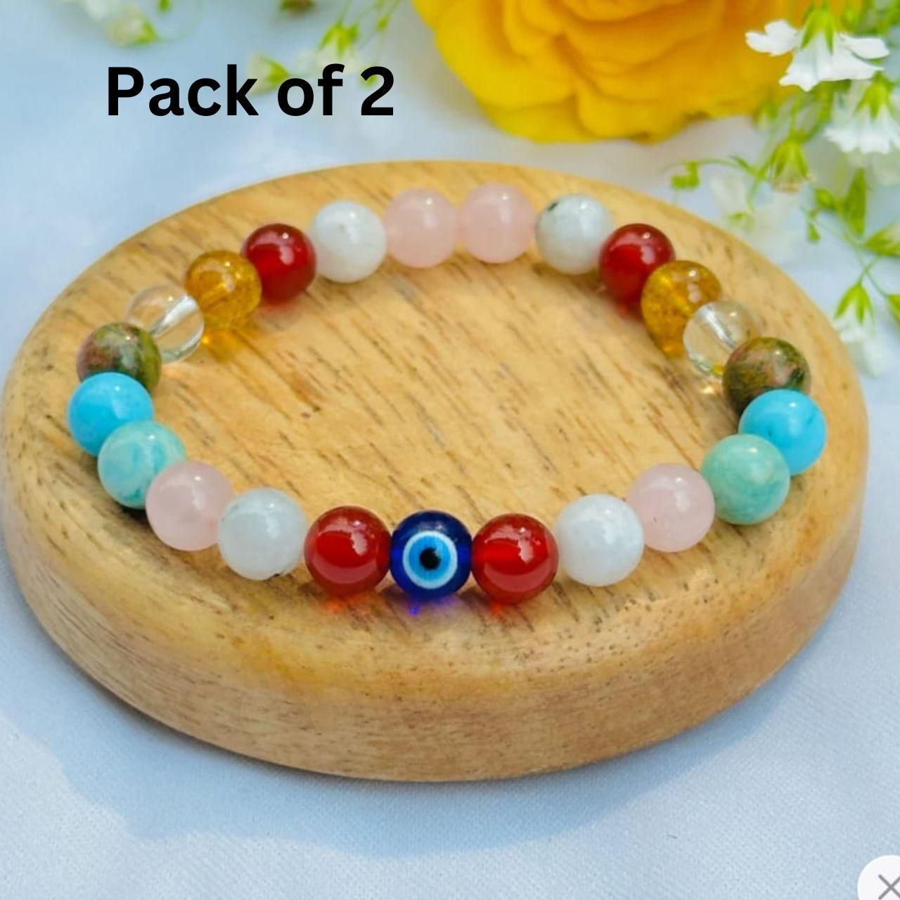 Vibrant Multicolor Bracelet Set – Pack of 2 Fashion Accessories