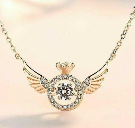 Gold Plated Angel Wings Necklace for Women – Perfect Party Accessory