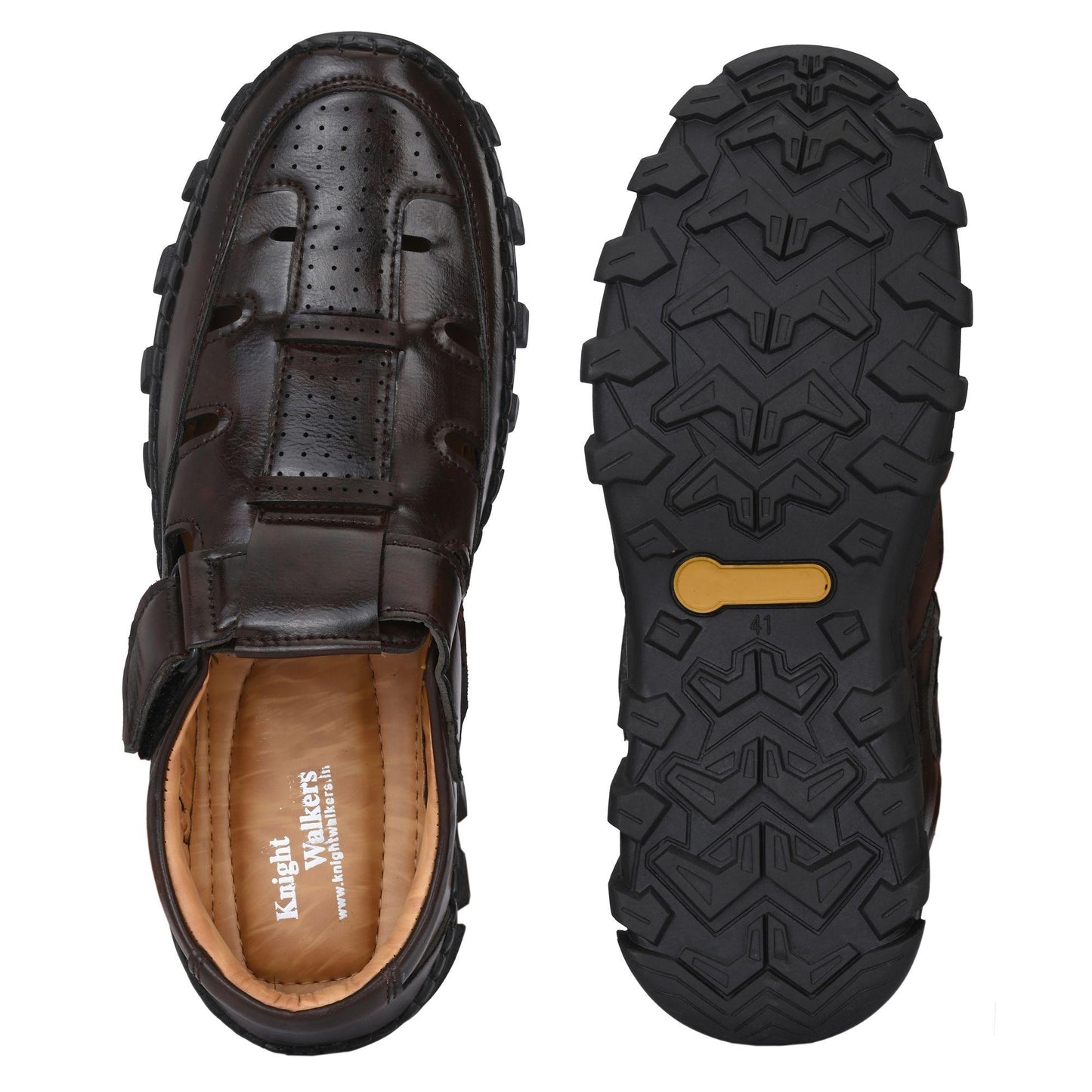 Brown Roman Sandals for Men - Stylish Slip-On Casual Footwear