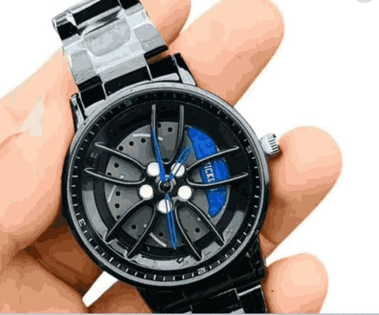 Stereoscopic Mettalic Car Wheel Watch