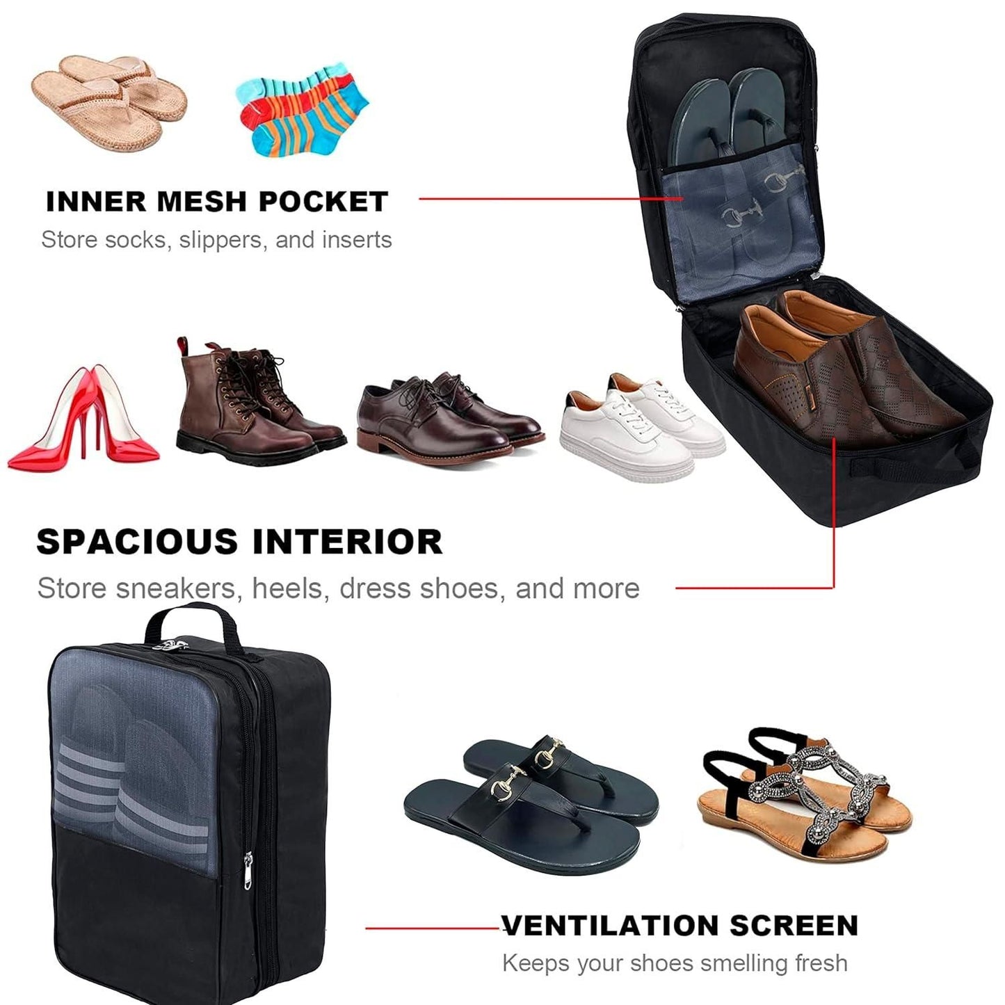 Convenient Portable Storage Bag – Ideal for Shoes and Travel Essentials