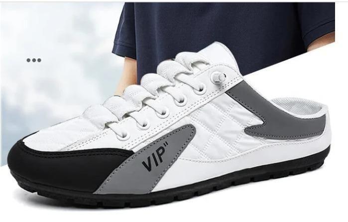 Men's White Half Casual Shoes, sandal style shoes