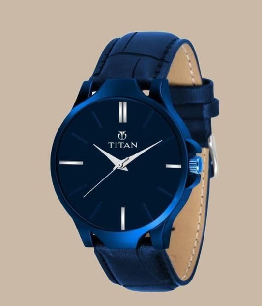 Men's Ethnic Blue Analog Leather Watch