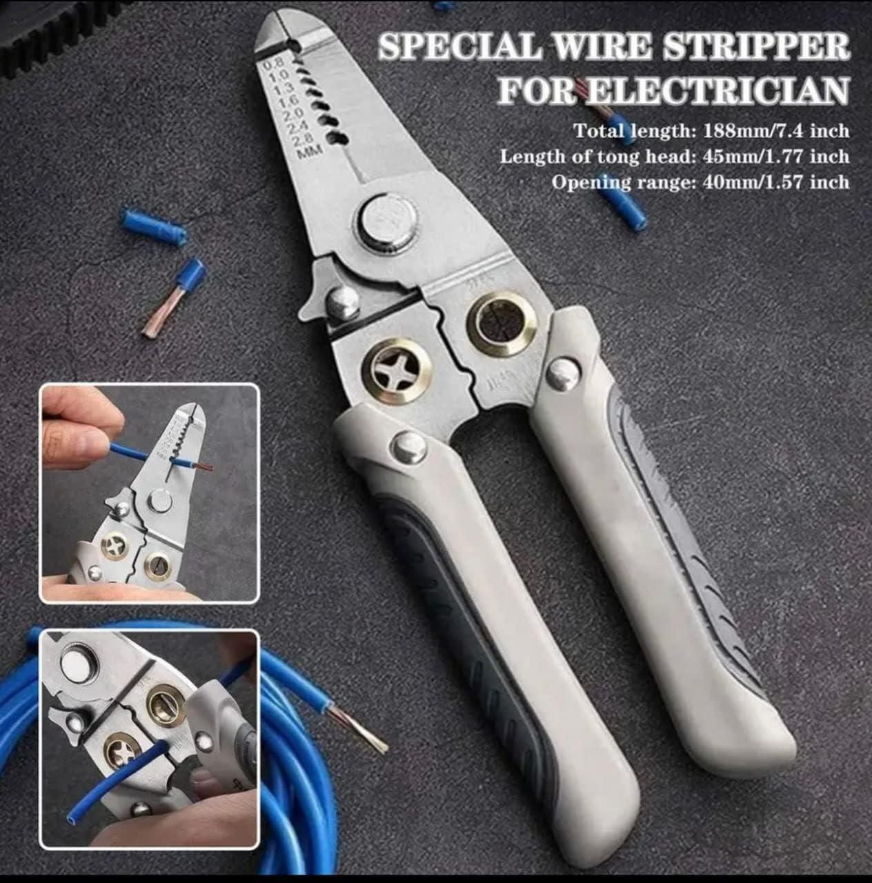 Multi-Functional Wire Stripper and Cutter – Essential Tool for Electricians